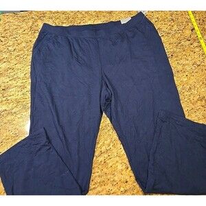 Catherines Plus Size Suprema Pants pull on pockets navy size 3X 26/28WT NWT